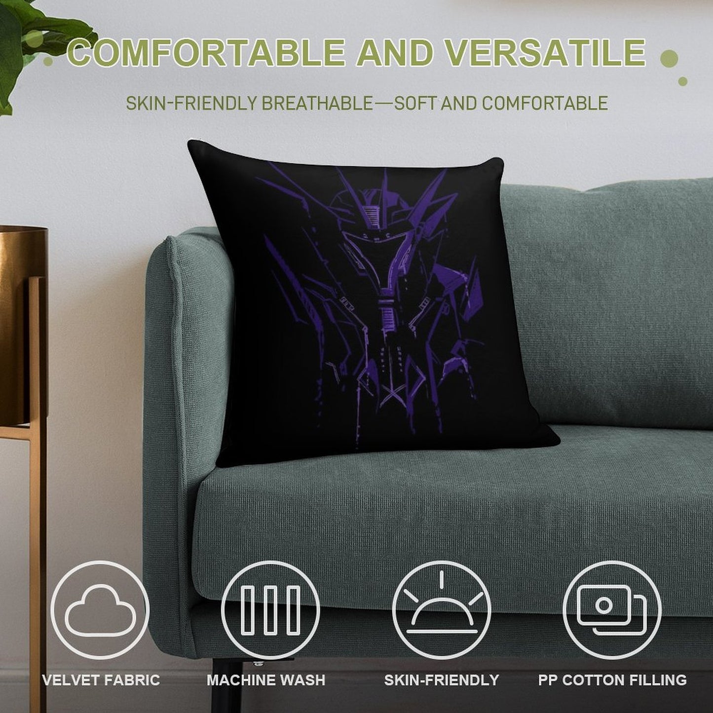 TFP Soundwave Soft Fade-Resistant Throw Pillow