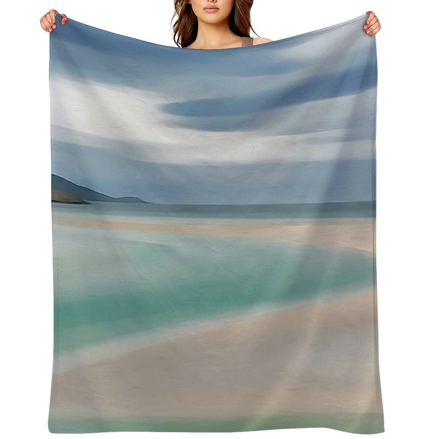 Isle of Harris Beach, Scotland Easy Care Throw Blanket