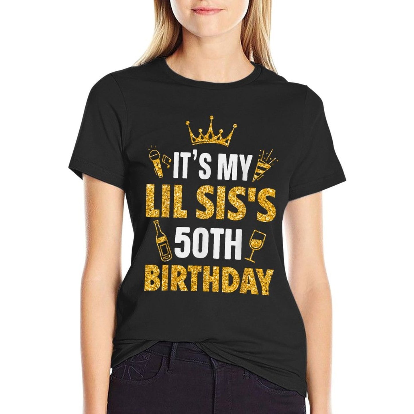 Sister It's My LIL SIS's 50th Birthday 1975 50 Years Old Durable T-Shirt