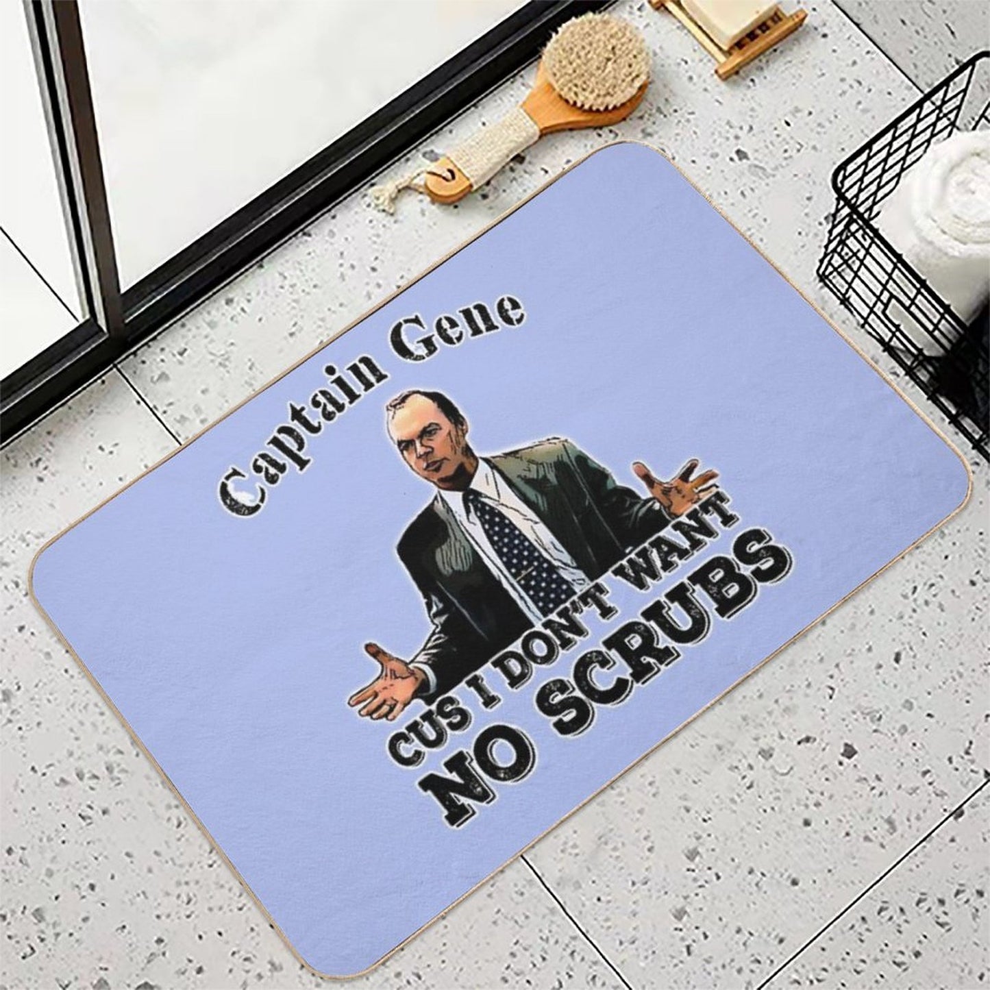 The Other Guys Movie Quote Captain Gene No Scrubs Rapid-Drying Bath Mat