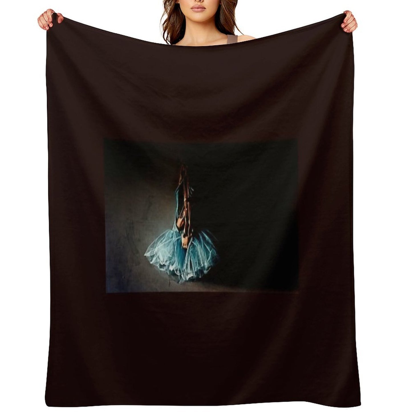 Dramatic Ballet Tutu on Old Wall Multi-functional Throw Blanket