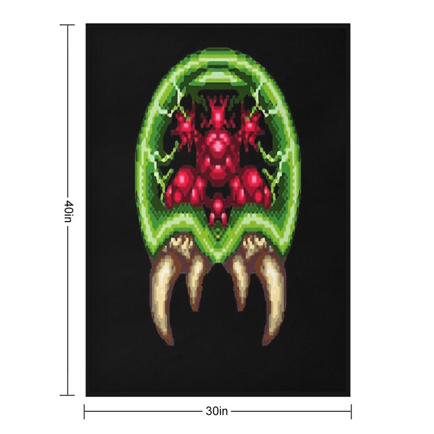 Super Metroid - Giant Metroid Travel-friendly Throw Blanket