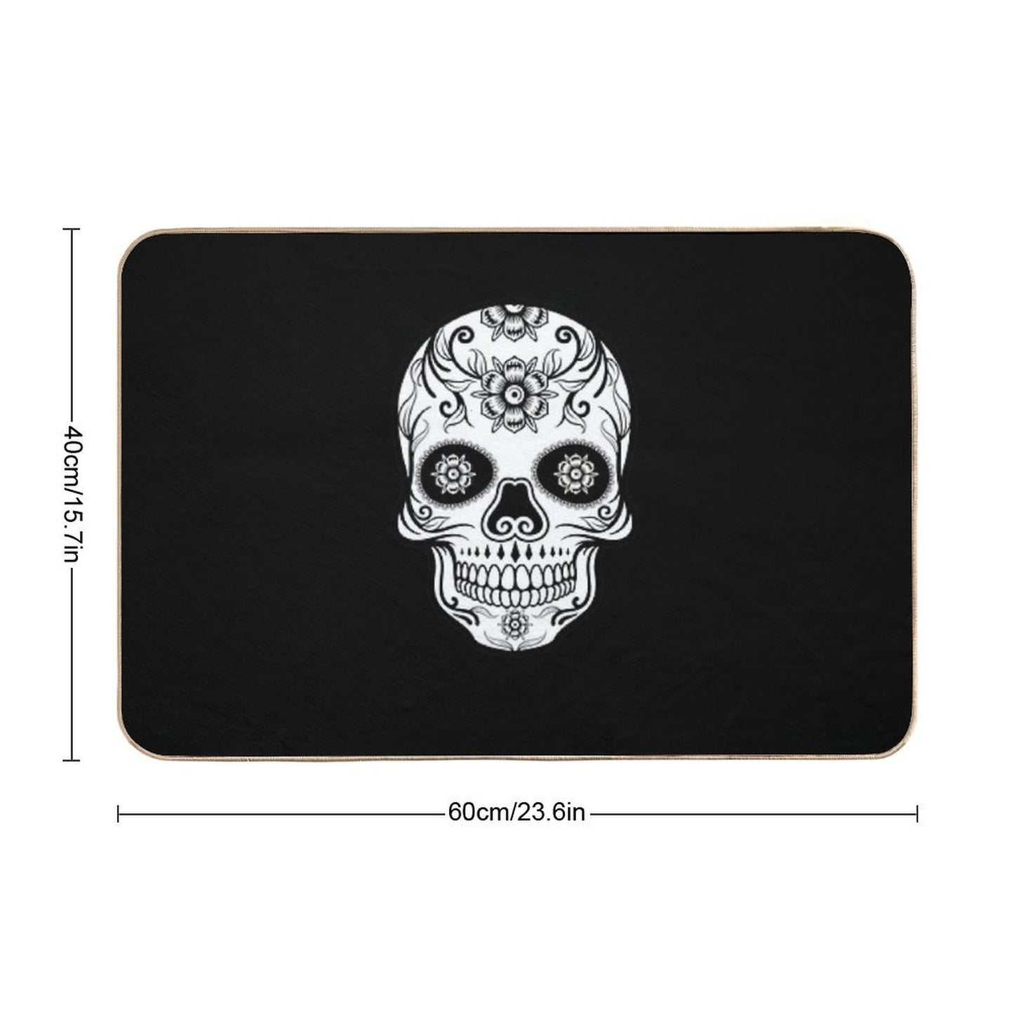 Mexican Skull Head High-Traffic Bath Mat