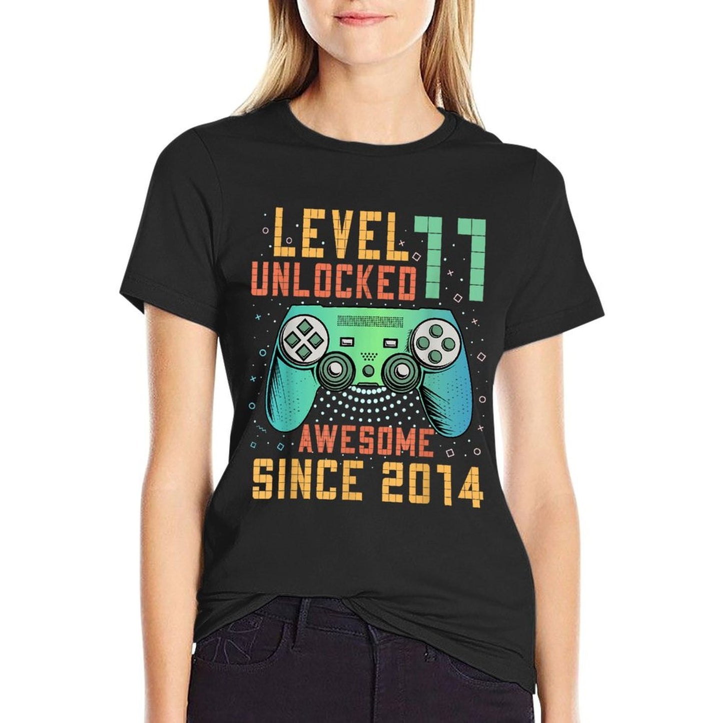 Level 11 Unlocked 11th Birthday 11 Year Old Boy Gifts Gaming Wrinkle-resistant T-Shirt