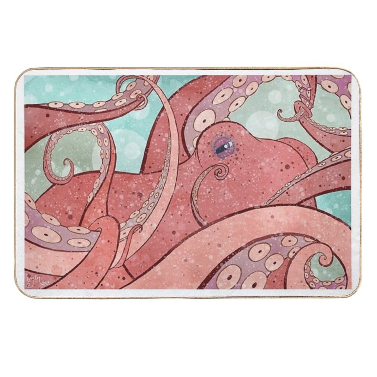 Tangled Ocean Octopus Long-Lasting Bath Mat