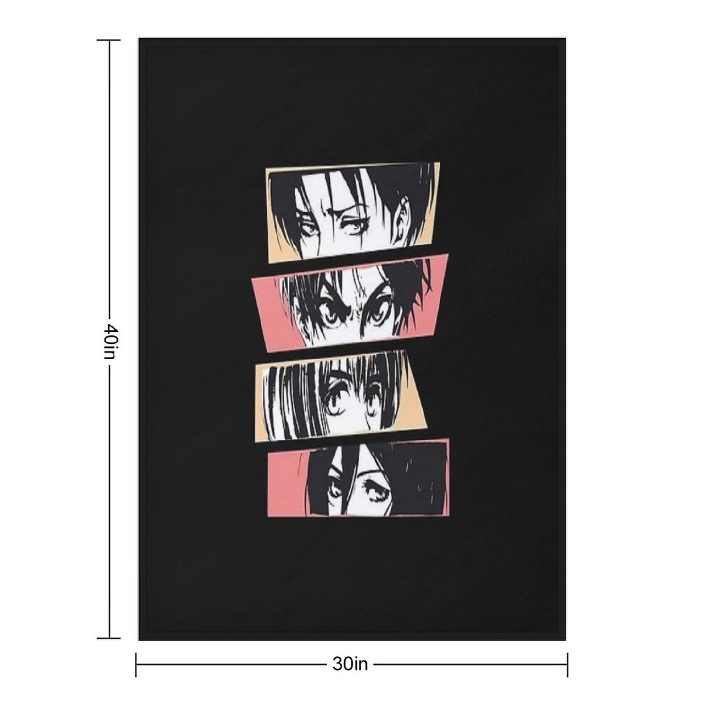 Anime Characters Travel-friendly Throw Blanket