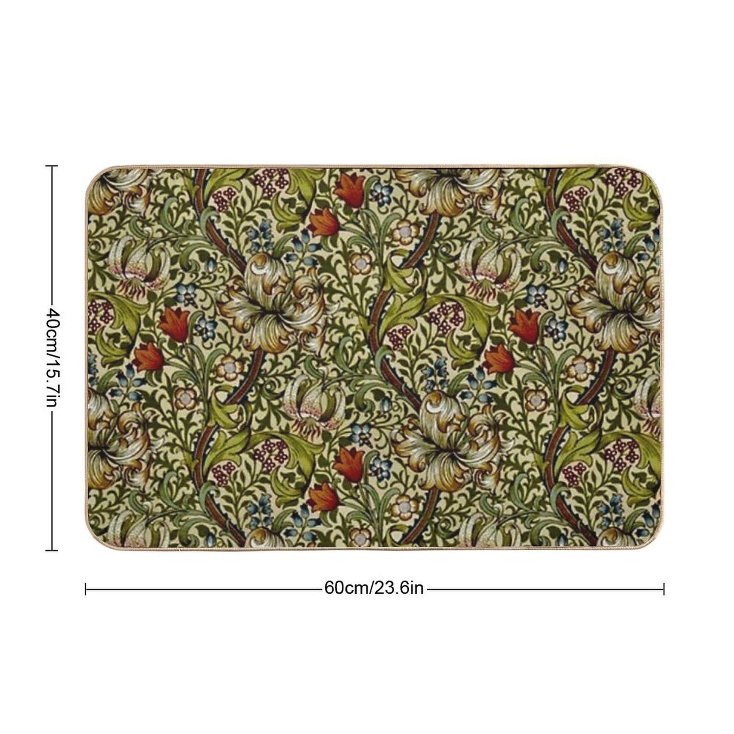 William Morris Golden Lily Easy Maintenance Bath Mat