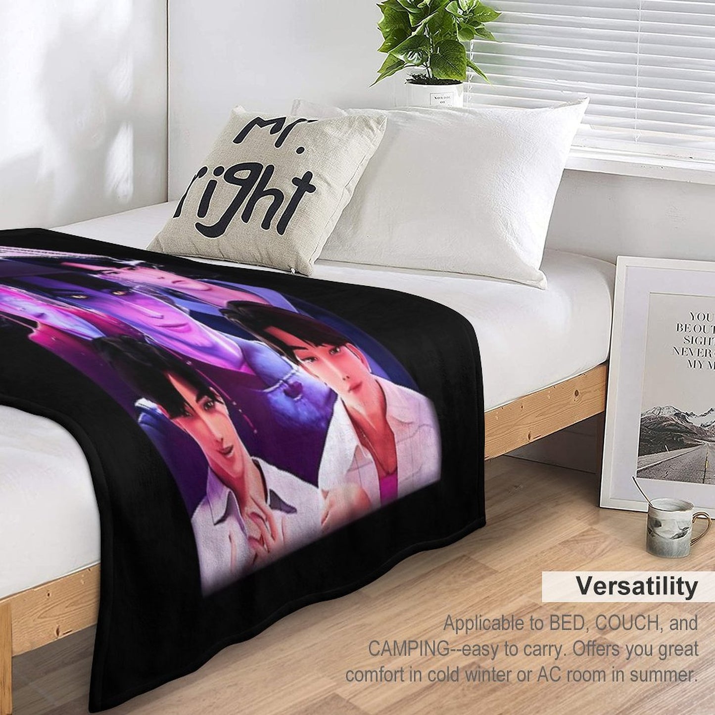 Girl Dinner Jinu Kpop Demon Hunters Villain Multi-functional Throw Blanket