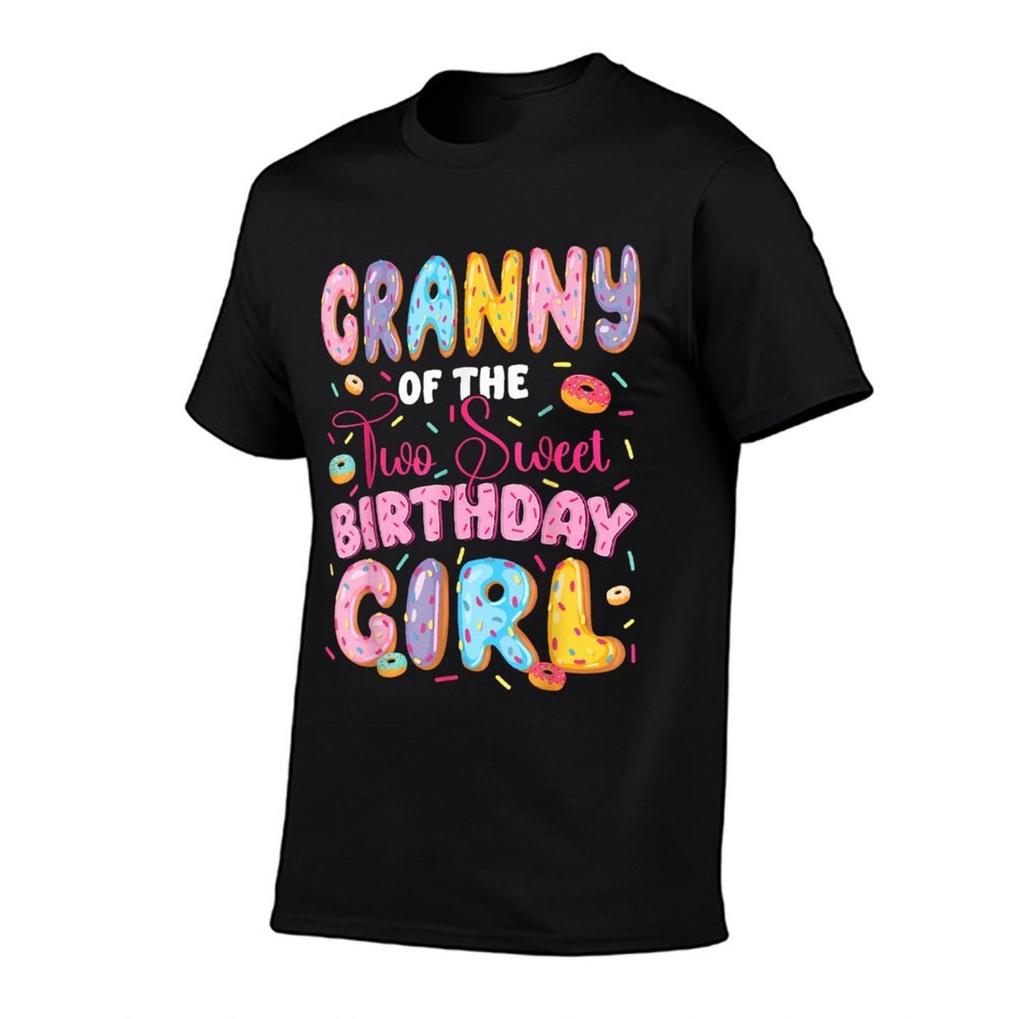 Granny Of The Two Sweet Birthday Girl Donut 2Nd Birthday Oversized Silhouette T-Shirt