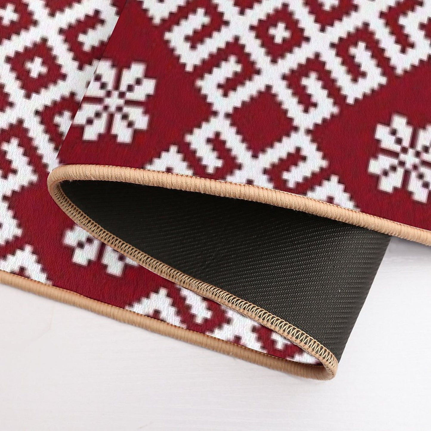 Latvian Traditional Pattern Toxin-Free Bath Mat