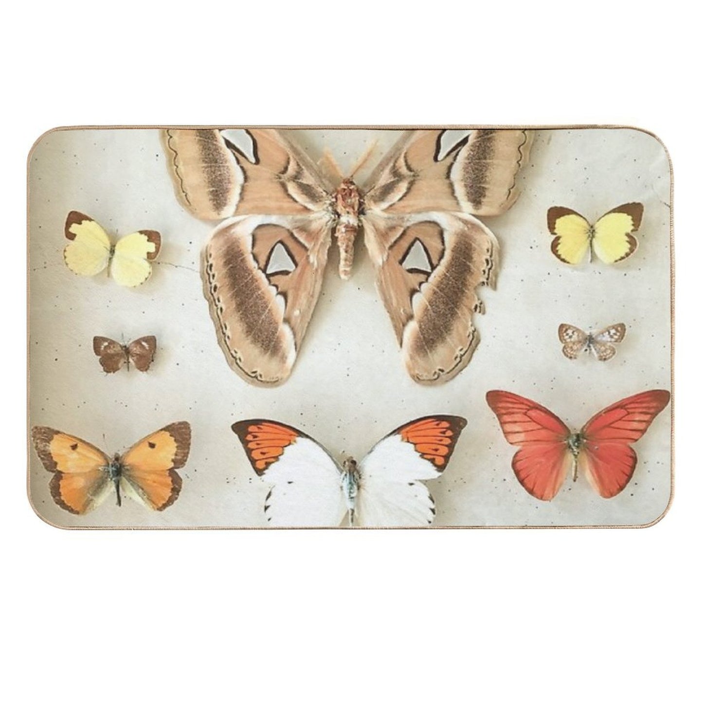 Butterflies And Moths Slip-Resistant Bath Mat