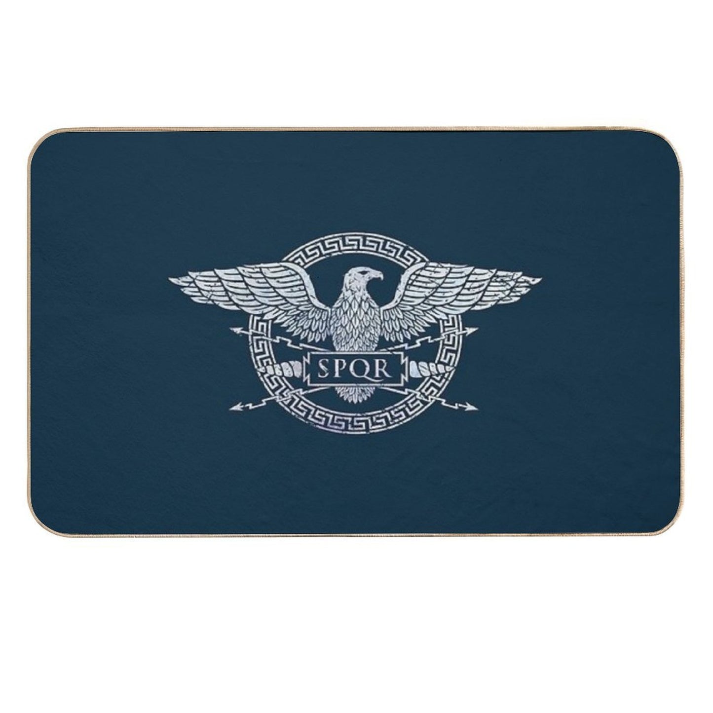 SPQR Roman Empire Eagle Emblem - Vintage White Odorless Bath Mat