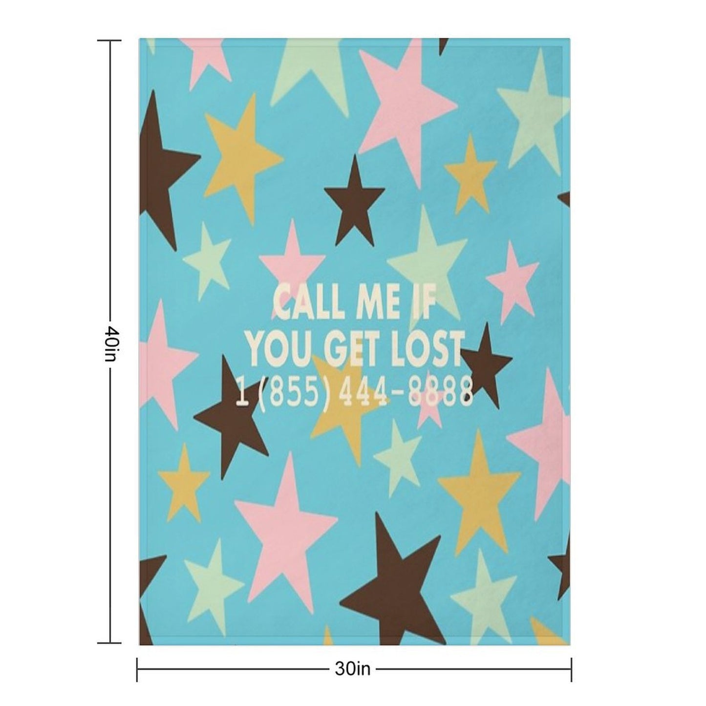 Call Me If You Get Lost Blue Gift-ready Throw Blanket