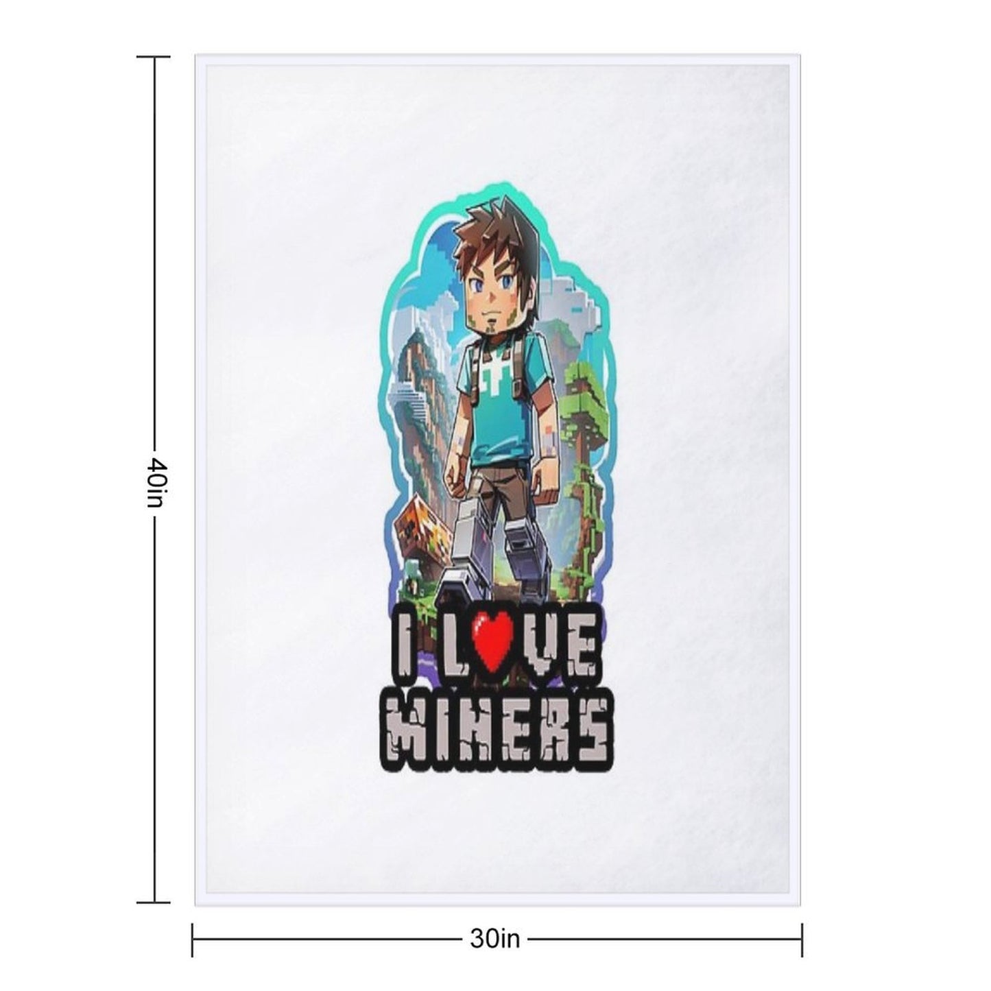 I Love Miners Premium Throw Blanket