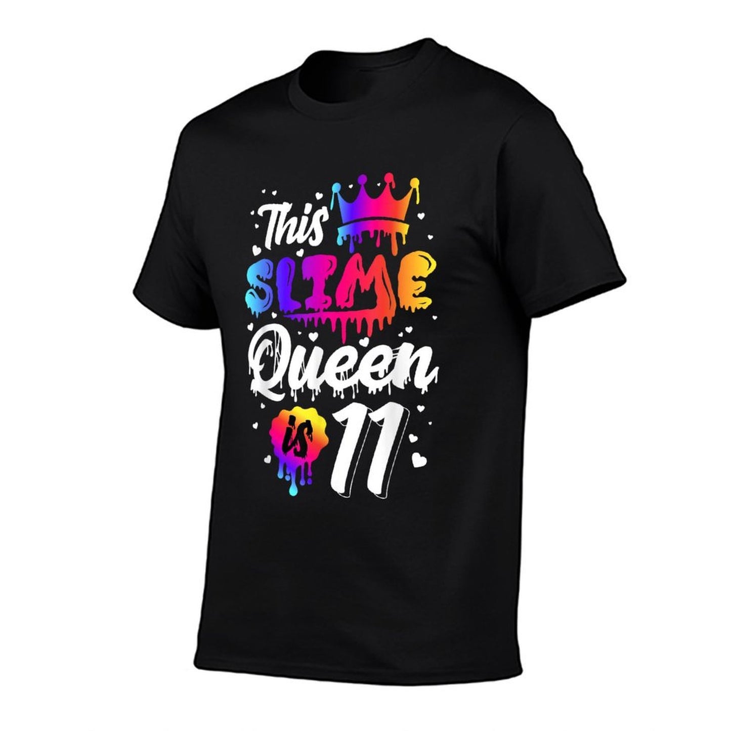 This Slime Queen Is 11 Years Old 11th Slime Birthday Girls Relaxed-fit T-Shirt