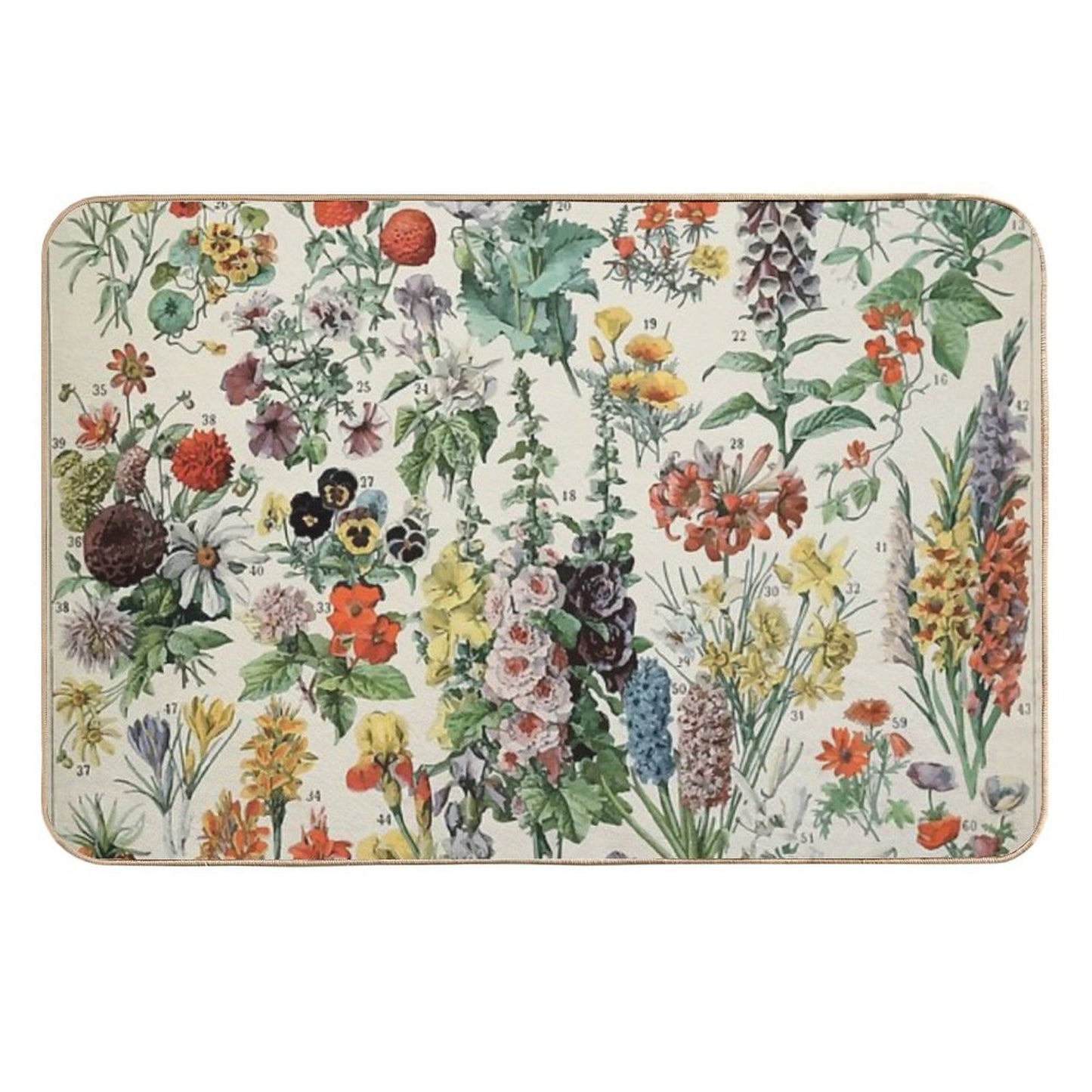 Adolphe Millot Fleurs A Multi-Purpose Bath Mat