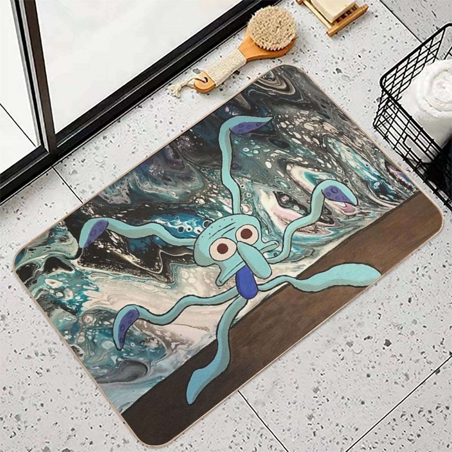 Funky Squidward Rapid-Drying Bath Mat