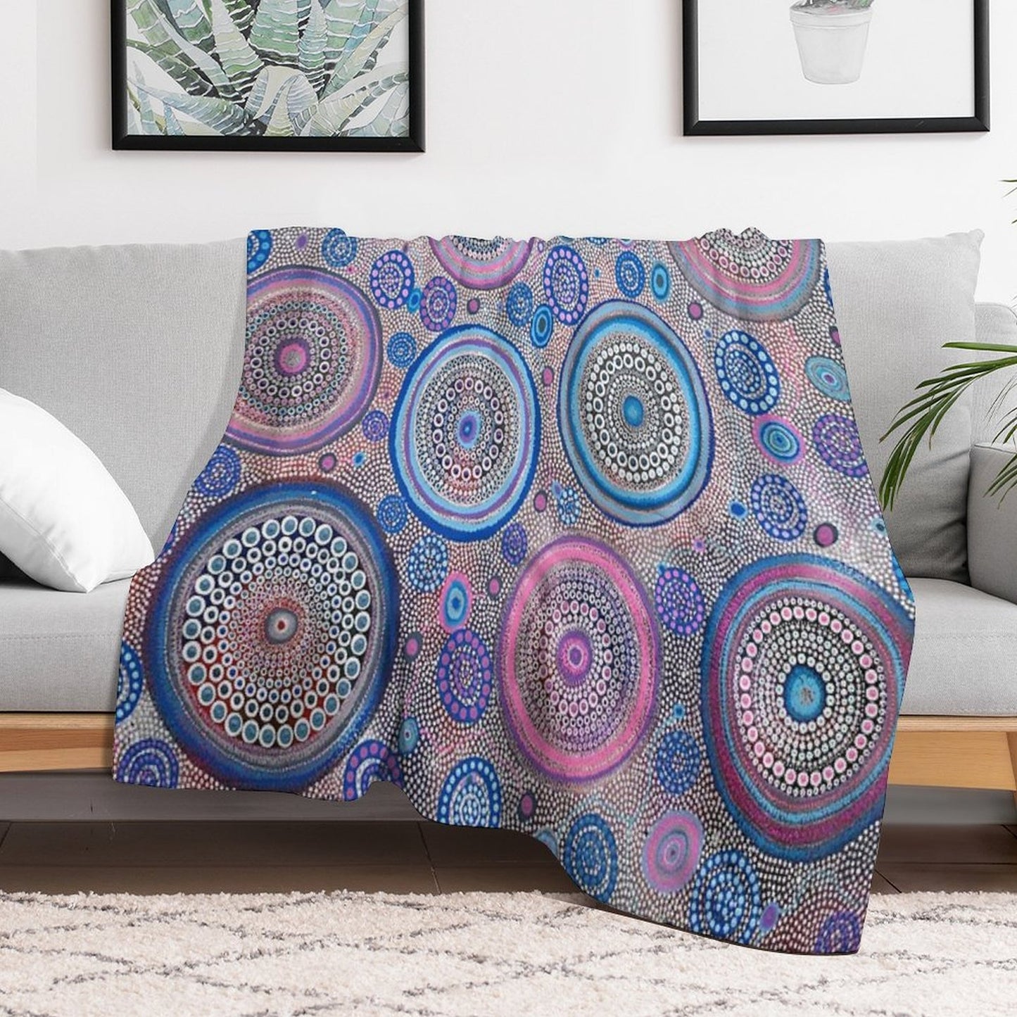 Seven Sister's Dreaming Travel-friendly Throw Blanket
