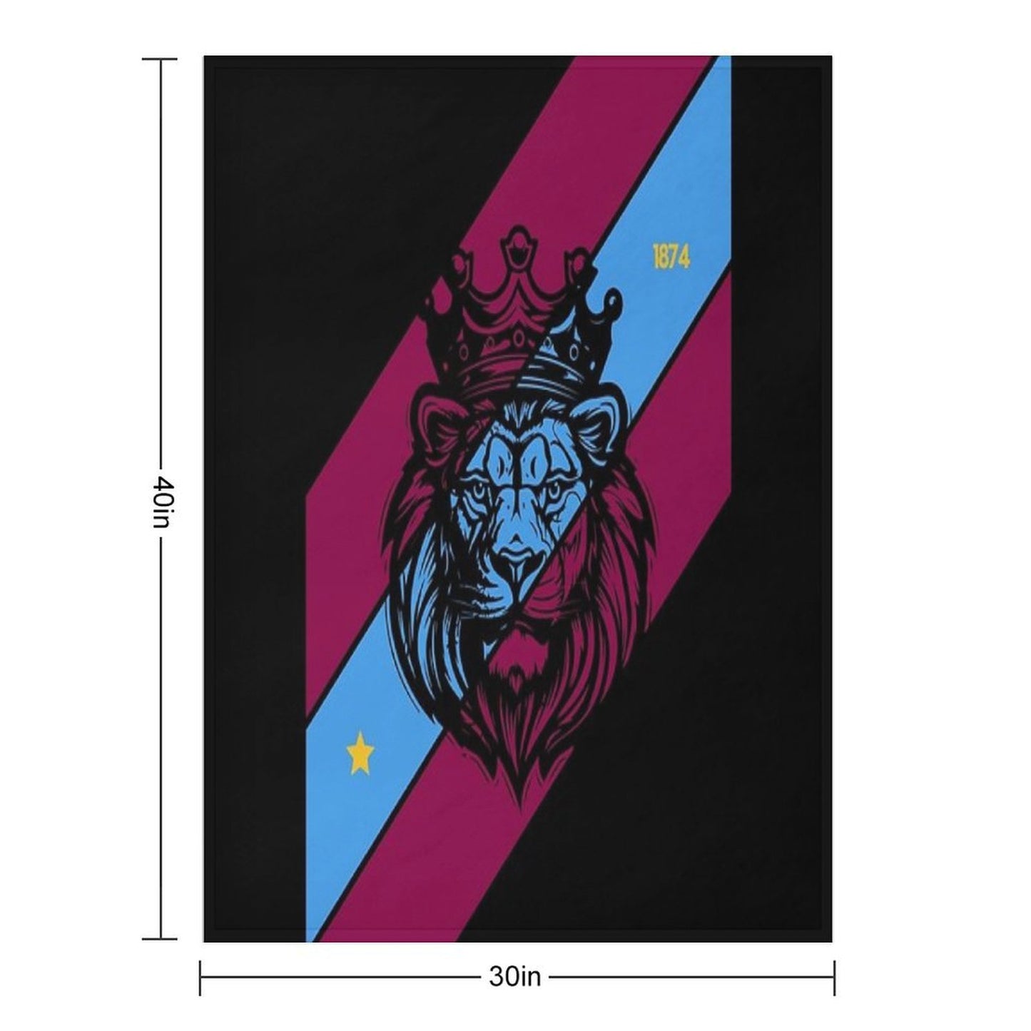 Aston Villa Lion Durable Throw Blanket