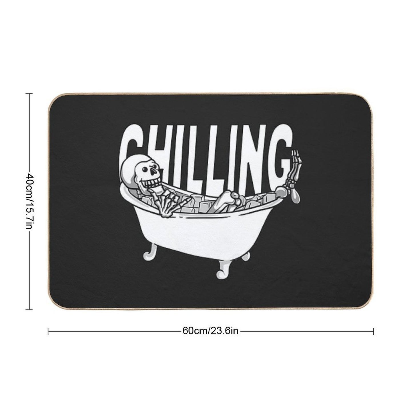 Chilling in Ice Bath Toxin-Free Bath Mat