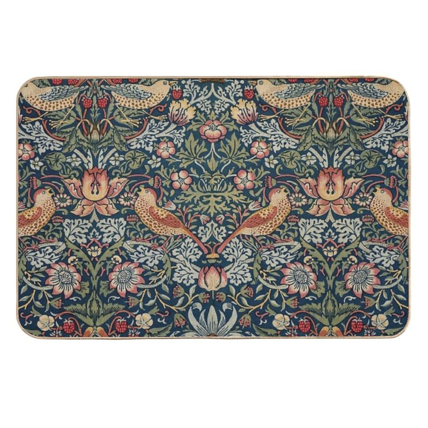 Strawberry Thief (William Morris Textile) Multi-Purpose Bath Mat