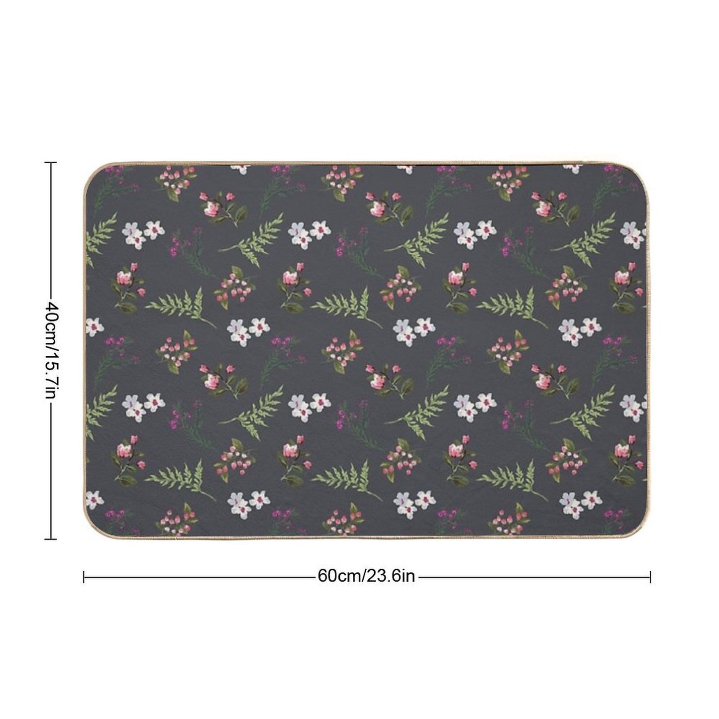 Vintage Flowers Slip-Resistant Bath Mat