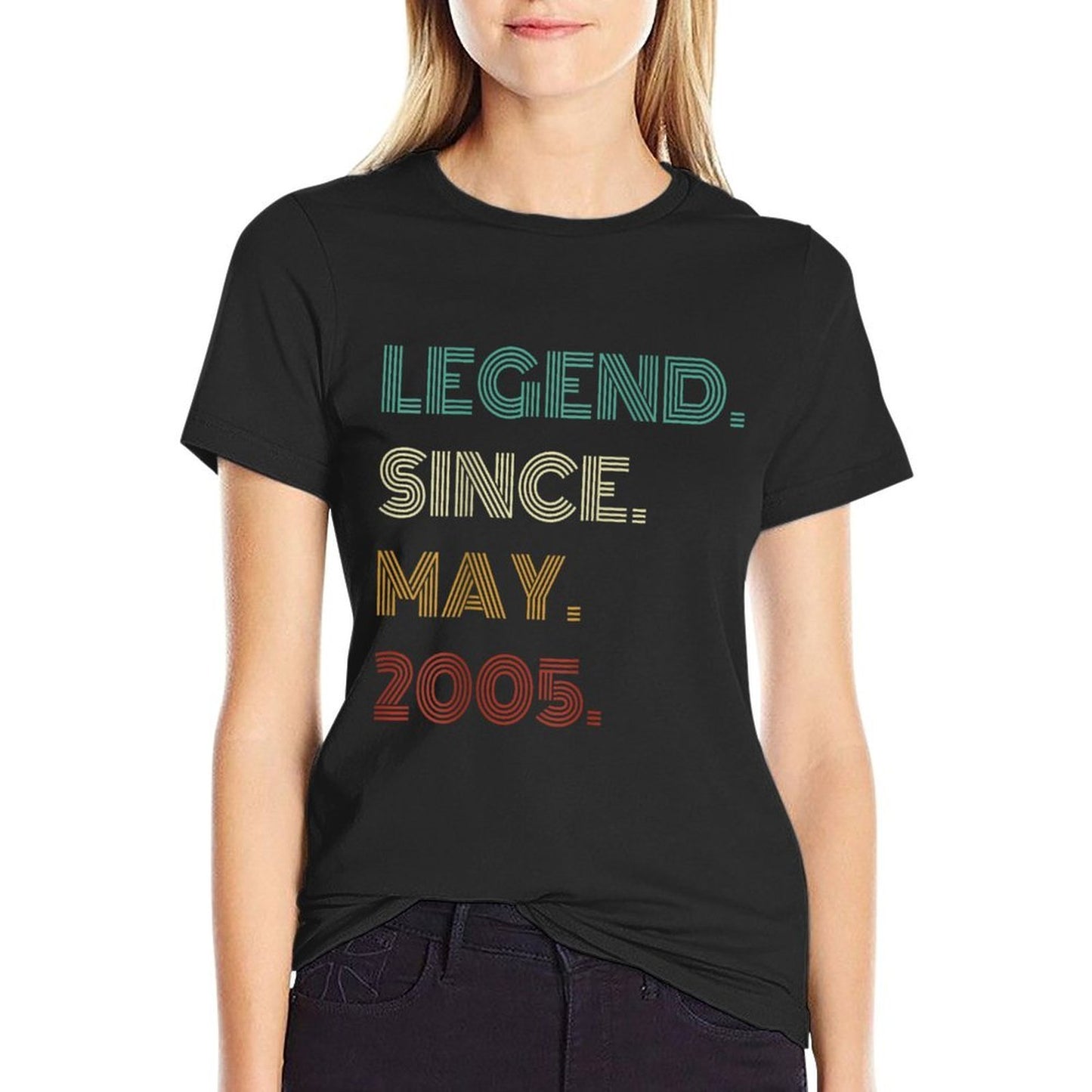 20 Years Old Legend Since May 2005 20th Birthday Graphic-printed T-Shirt