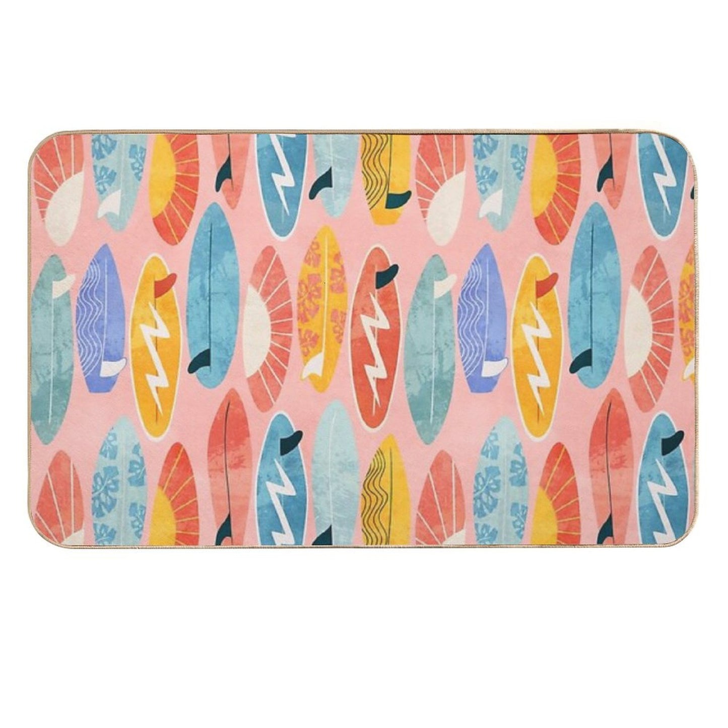 Surfboard Pink Eco-Friendly Bath Mat