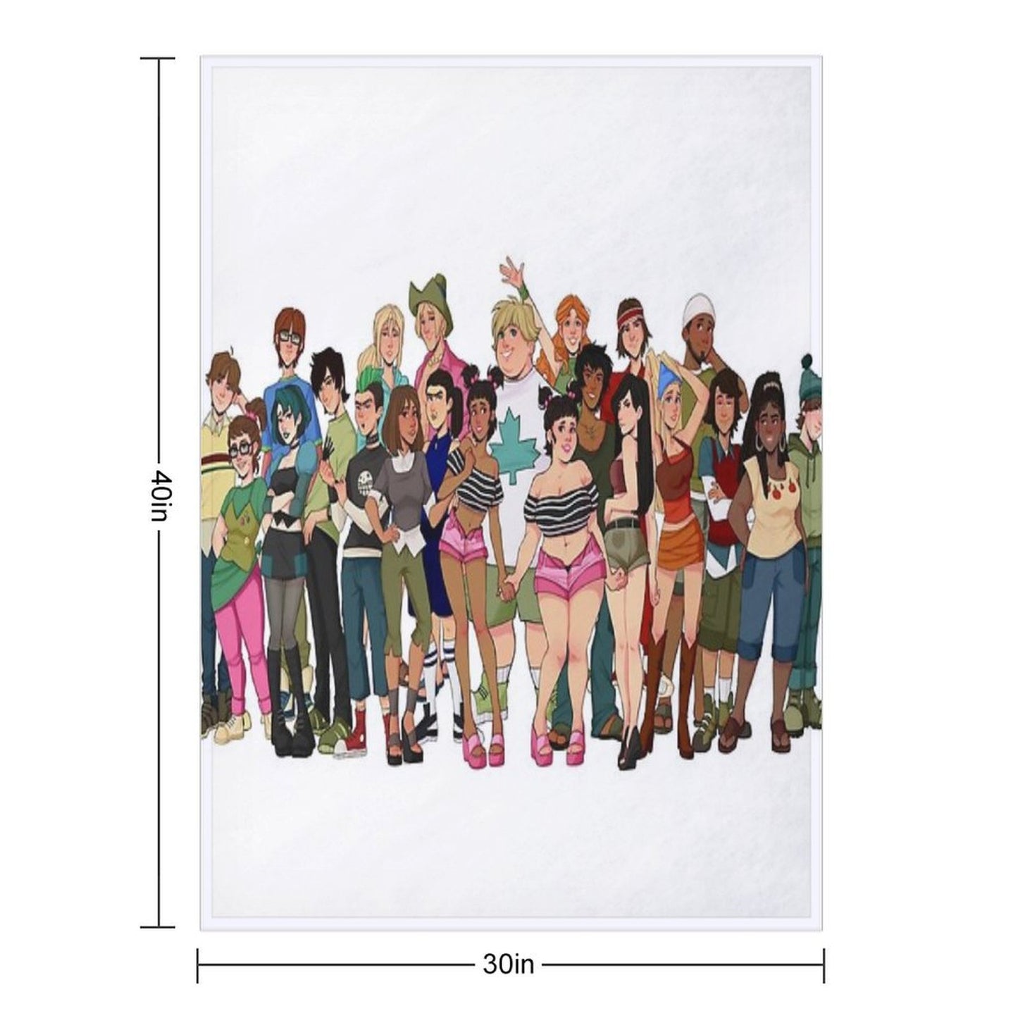 Total Drama Island Characters Comfort Throw Blanket