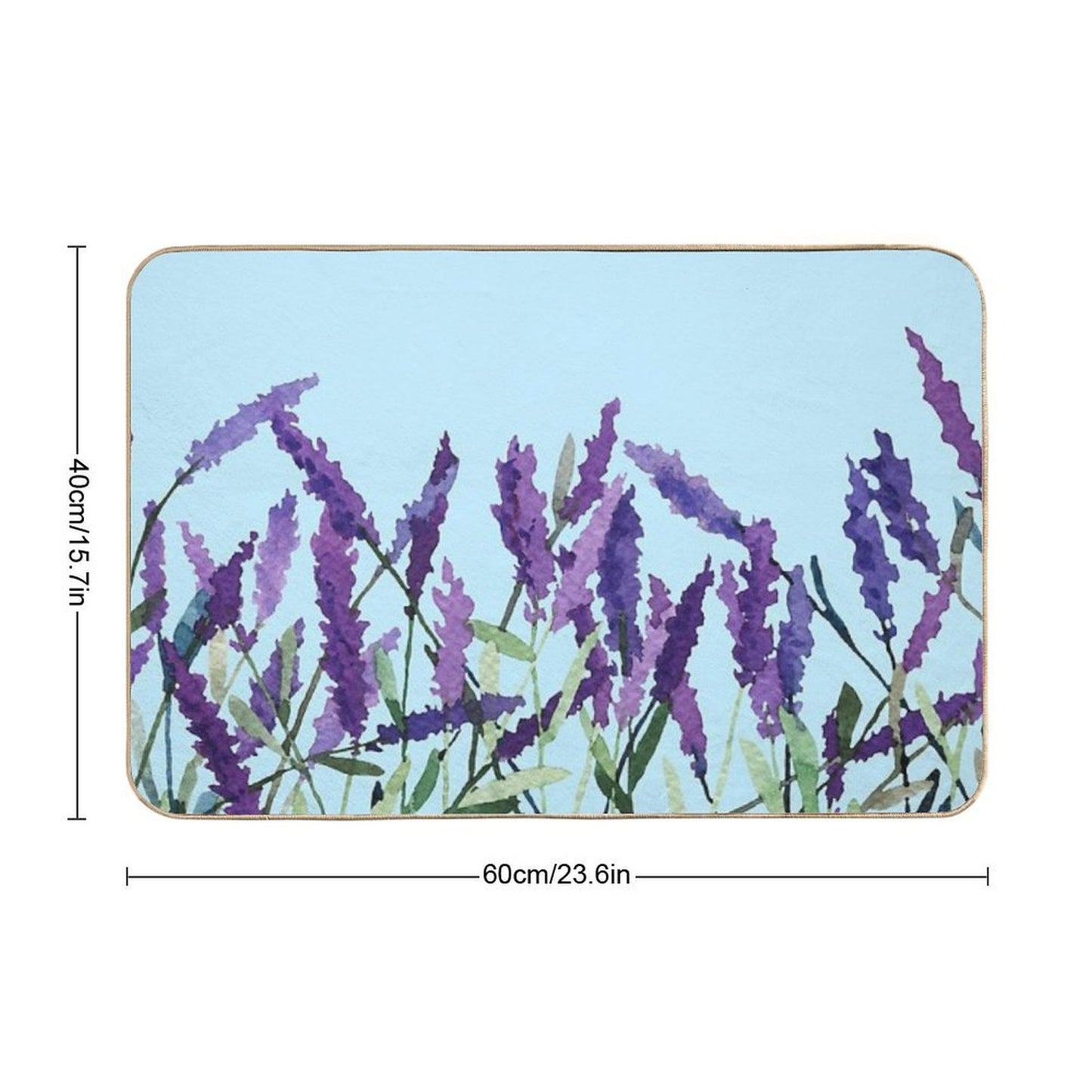 Violet Lavender Non-Slip Bath Mat