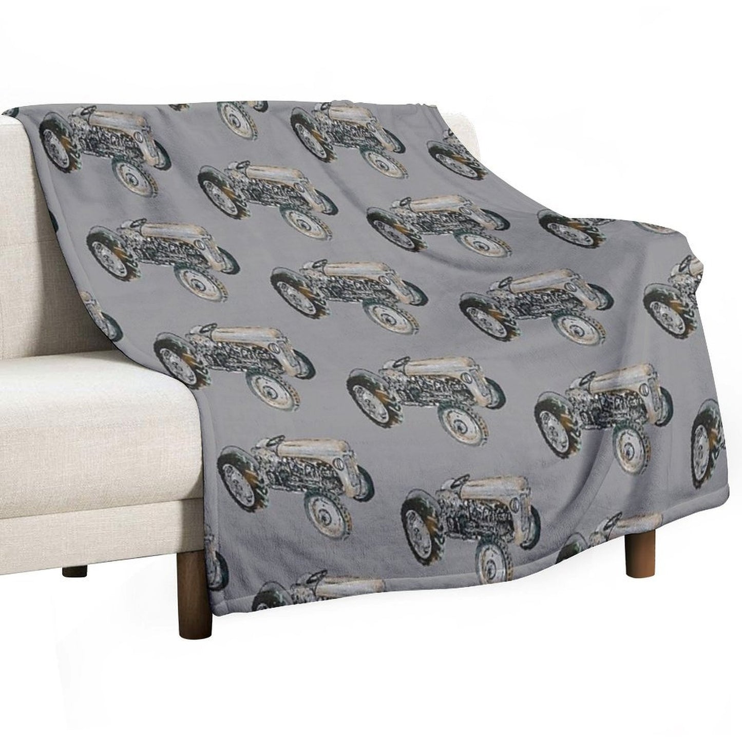 Painting of Ferguson Tractor Lightweight Throw Blanket