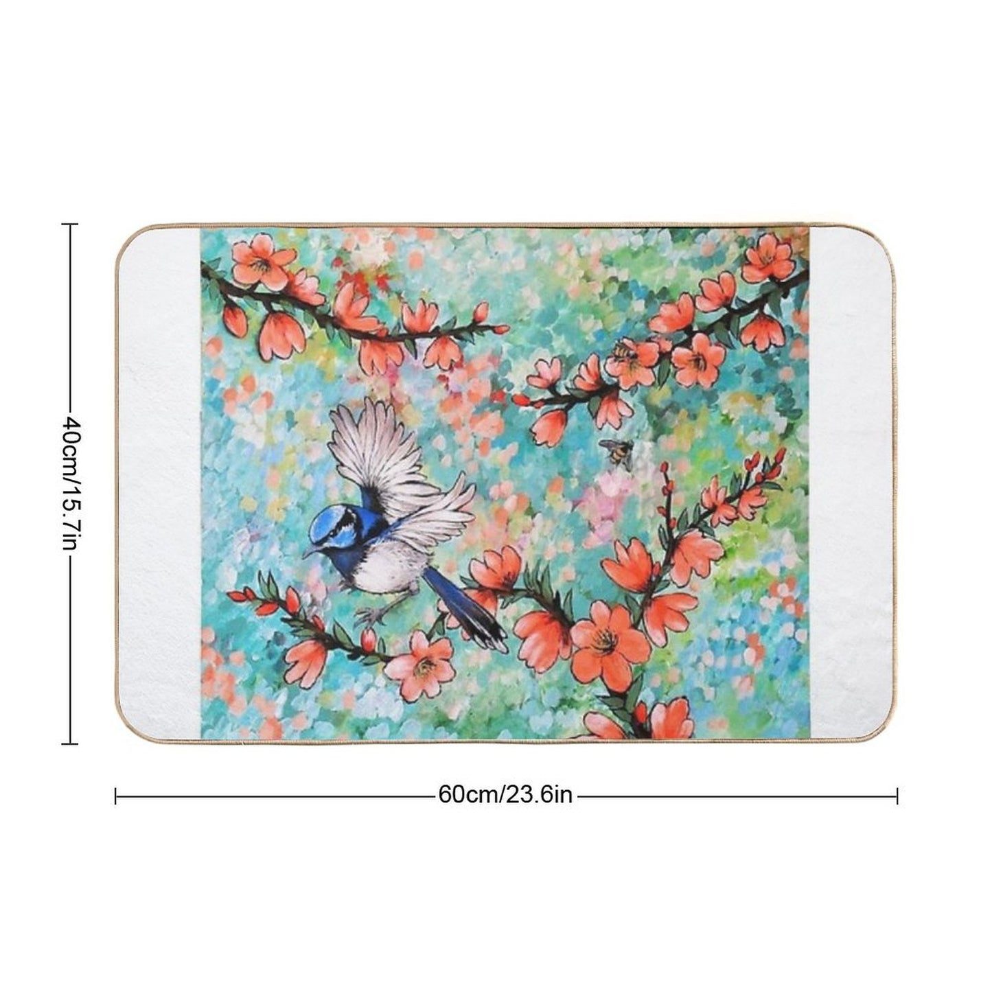Colours of The Garden Long-Lasting Bath Mat