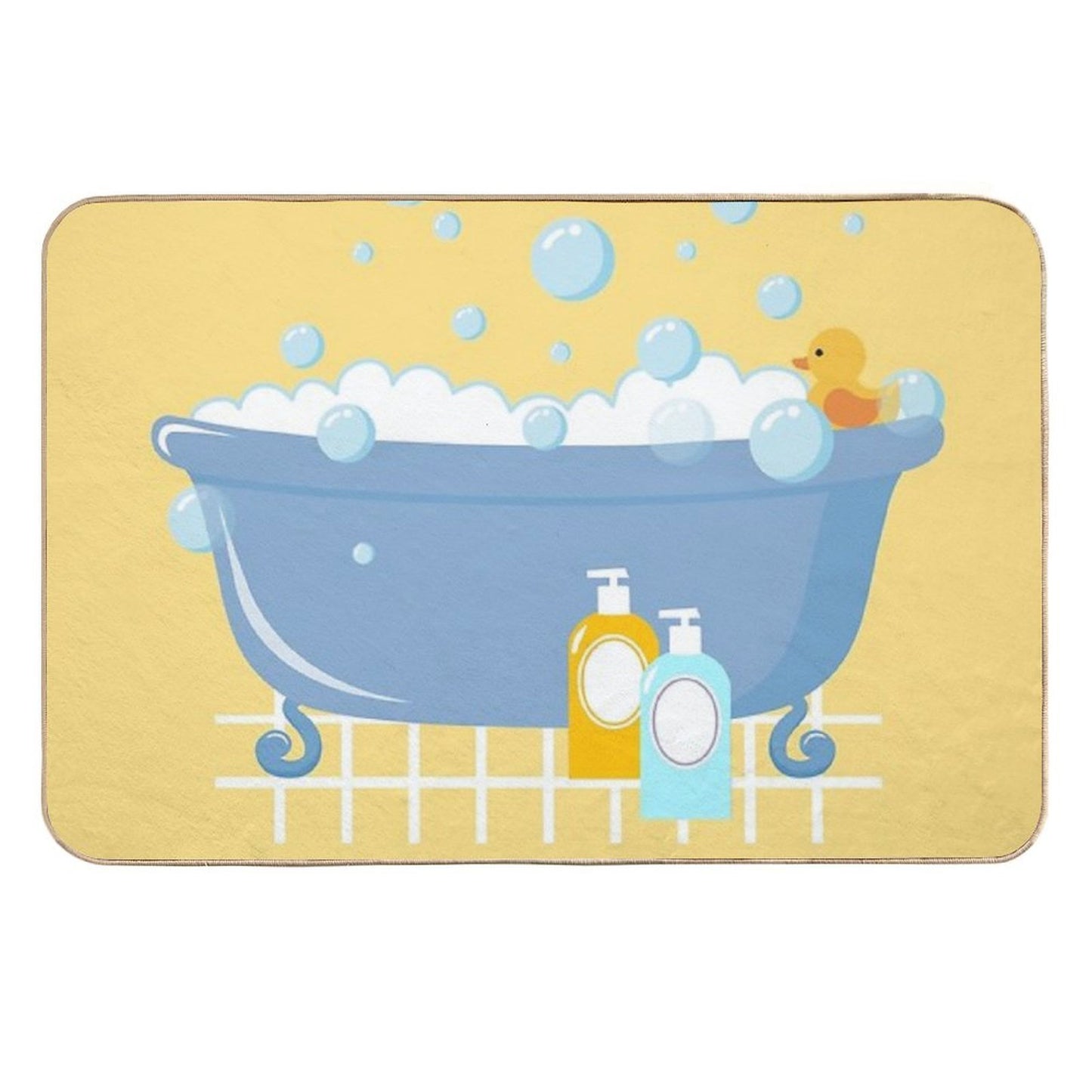 Bubble Bath Tub Repositionable Bath Mat