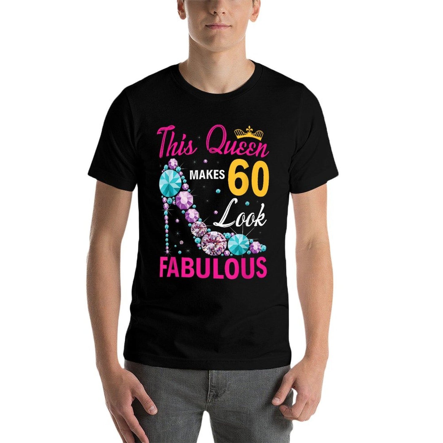 This Queen Makes 60 Look Fabulous Woman 60th Birthday Wrinkle-resistant T-Shirt