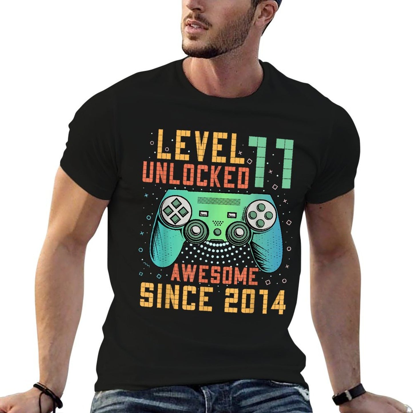 Level 11 Unlocked 11th Birthday 11 Year Old Boy Gifts Gaming Wrinkle-resistant T-Shirt