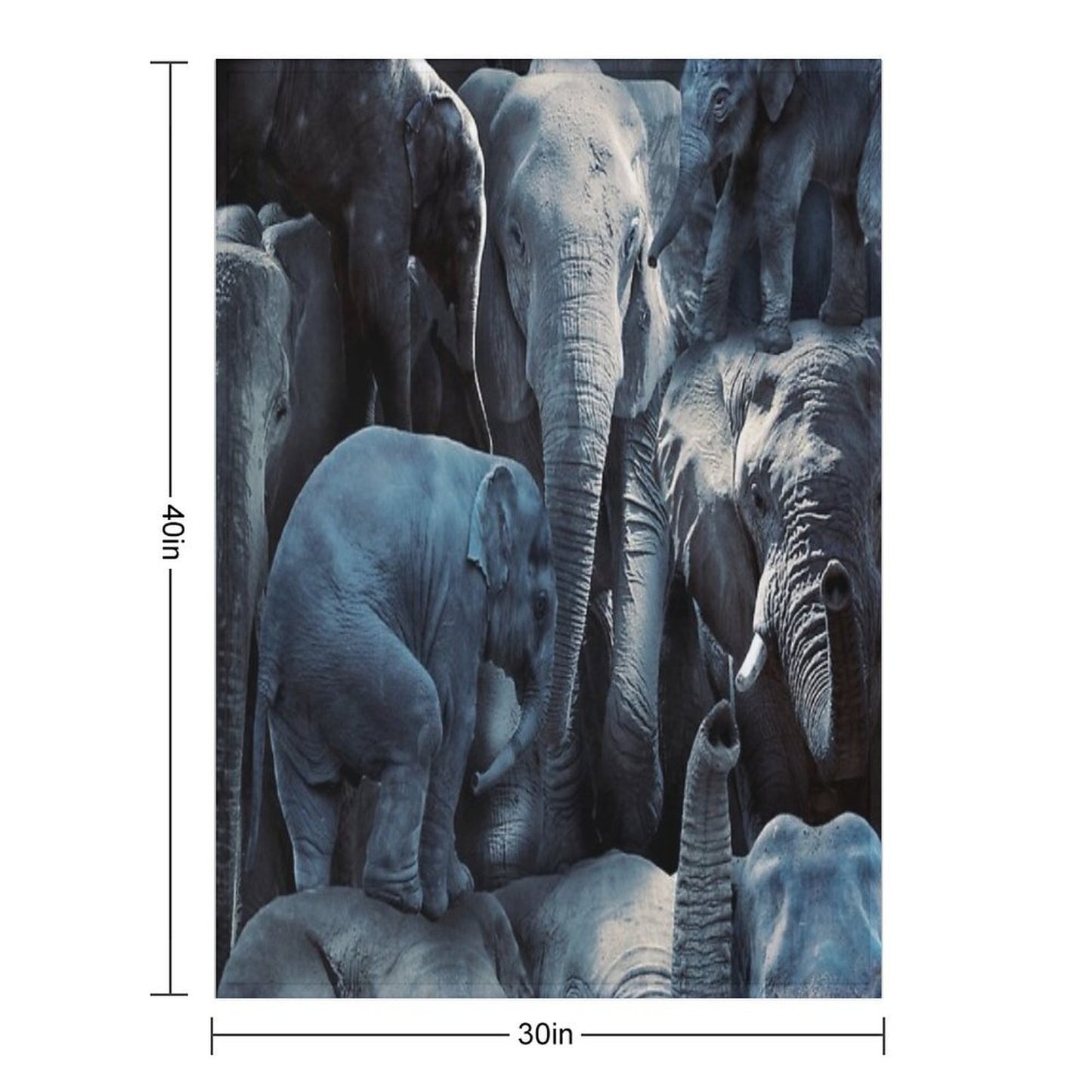 Elephants Plush Throw Blanket