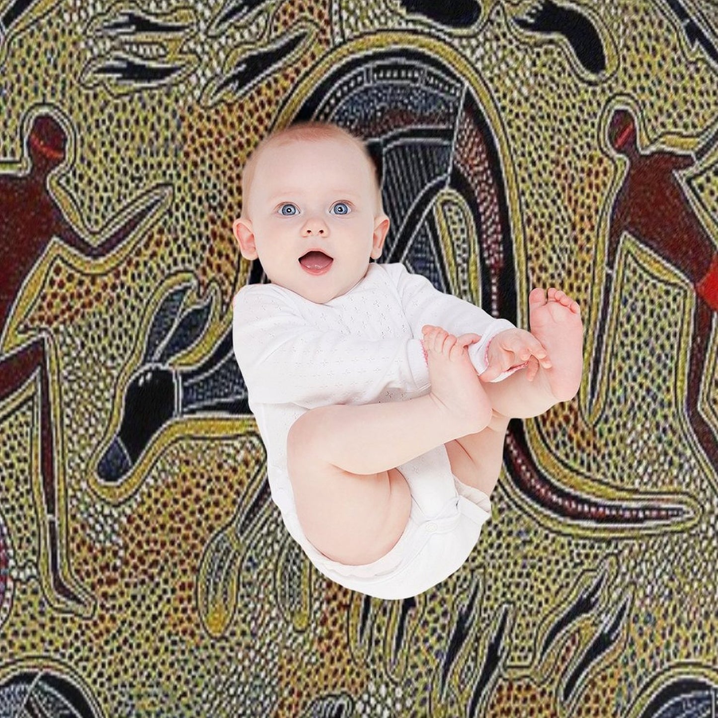 AUSTRALIAN ABORIGINAL Vintage Art Print All-season Throw Blanket