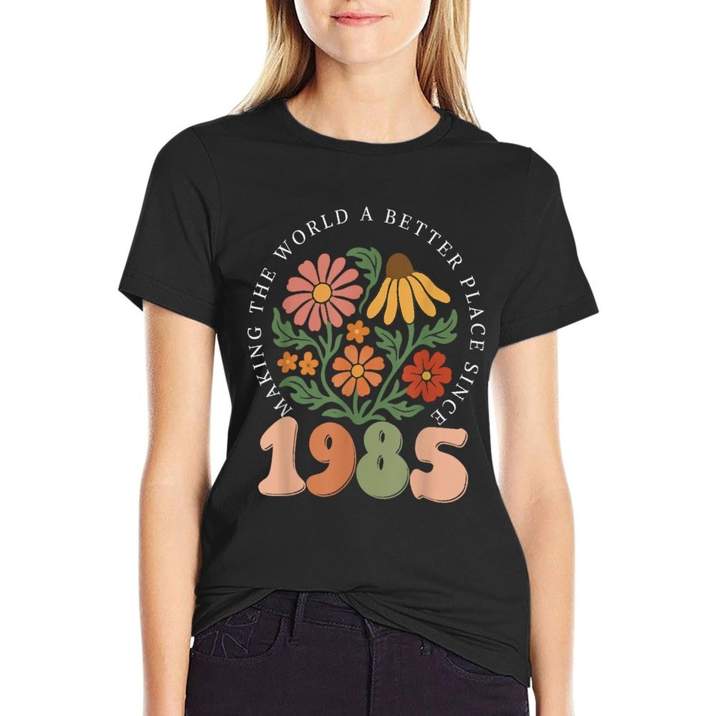 40 Years Old Vintage 1985 40th Birthday Wildflower Women Affordable Price T-Shirt