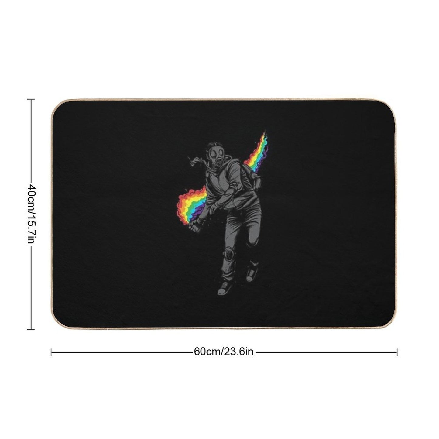 No More Tear Gas Slip-Resistant Bath Mat