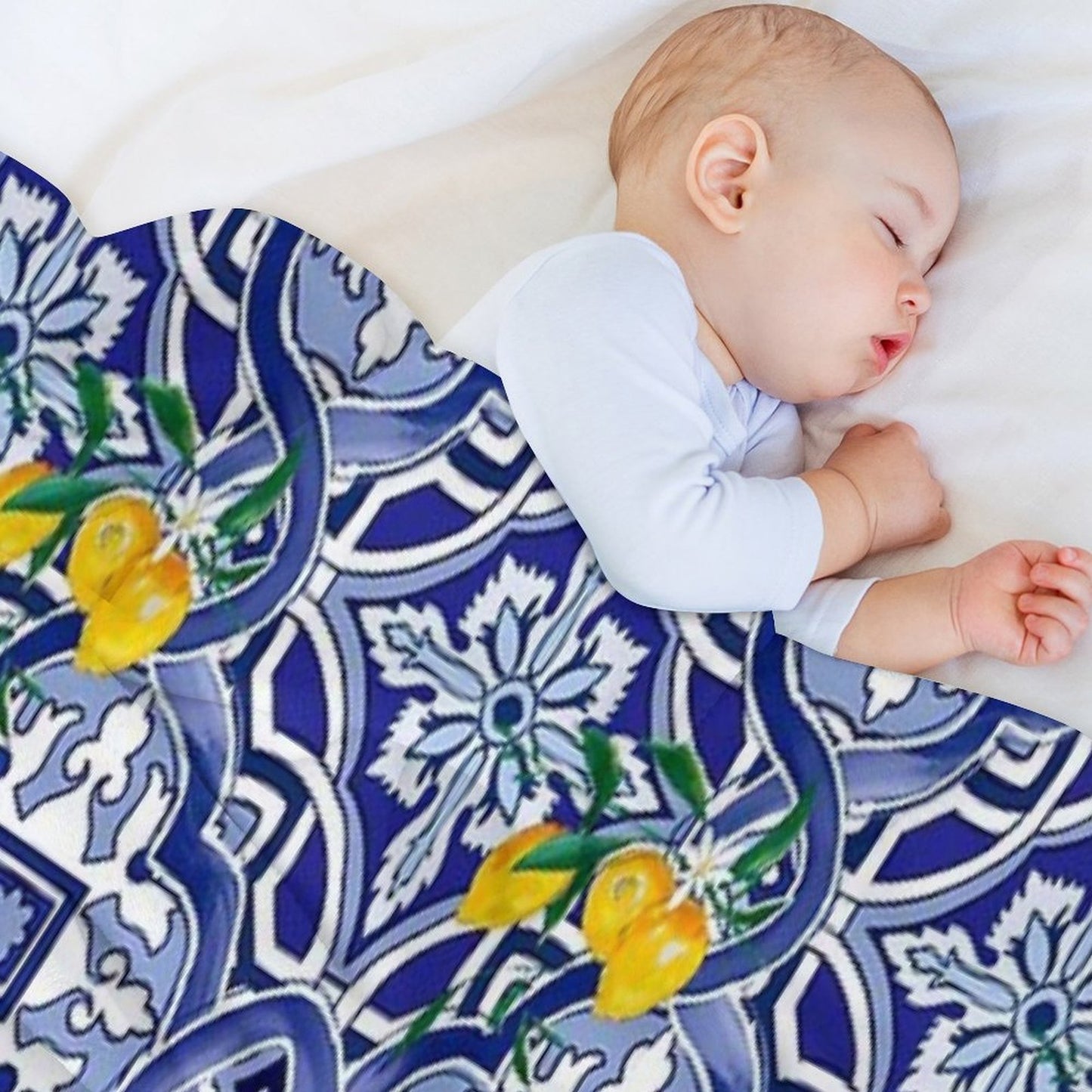 Sicilian Tiles,mediterranean,blue Tiles Compact Throw Blanket