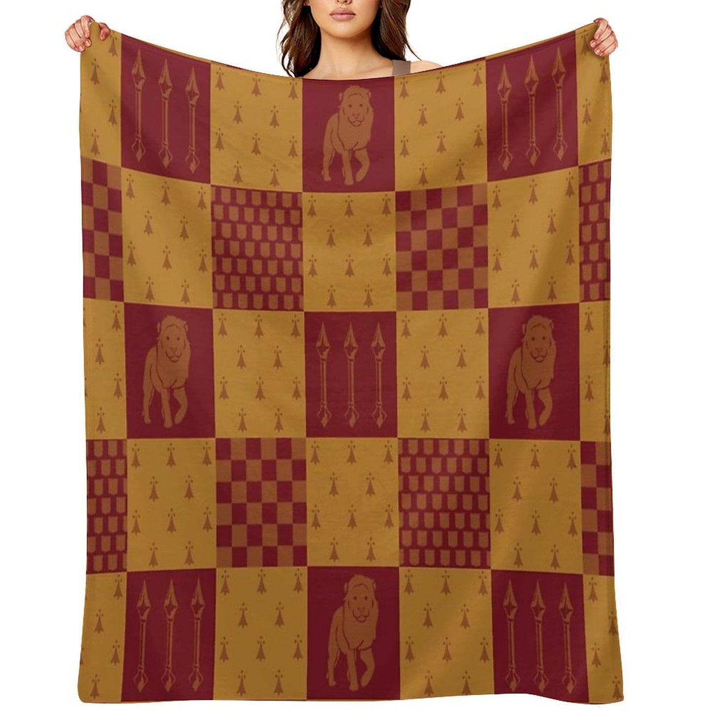Lion House Pattern Compact Throw Blanket