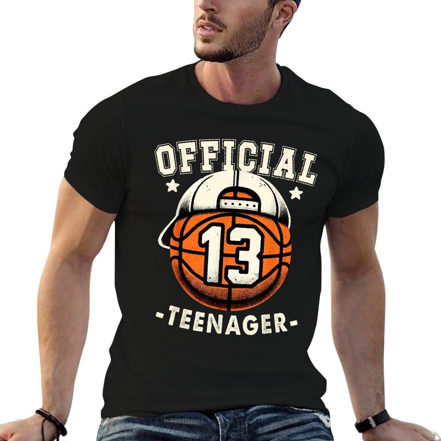Officialnager 13th Birthday 13 Year Boy Basketball Bday Cotton T-Shirt