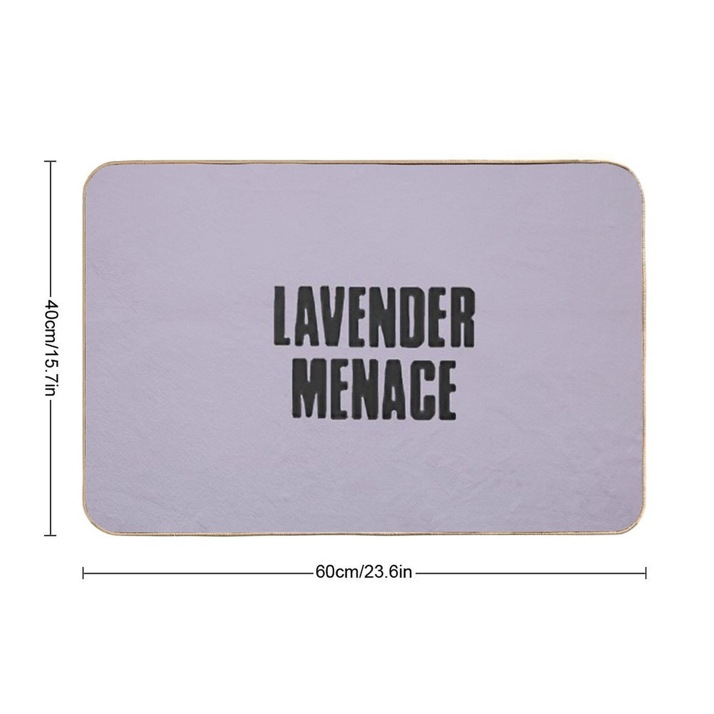 Vingtage Lesbian Feminist Lavender Menace Odorless Bath Mat