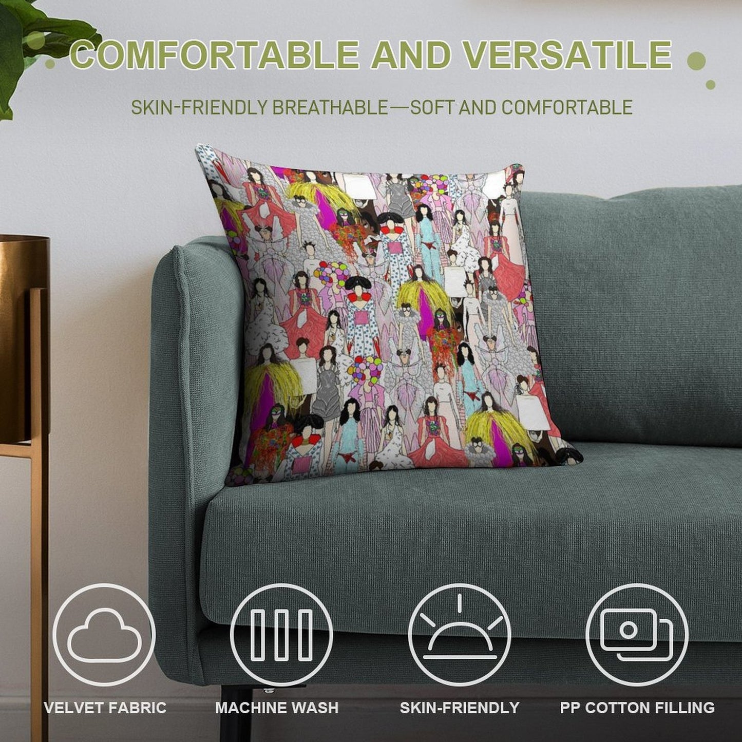 Bjork-A-thon Soft Luxury Feel Throw Pillow