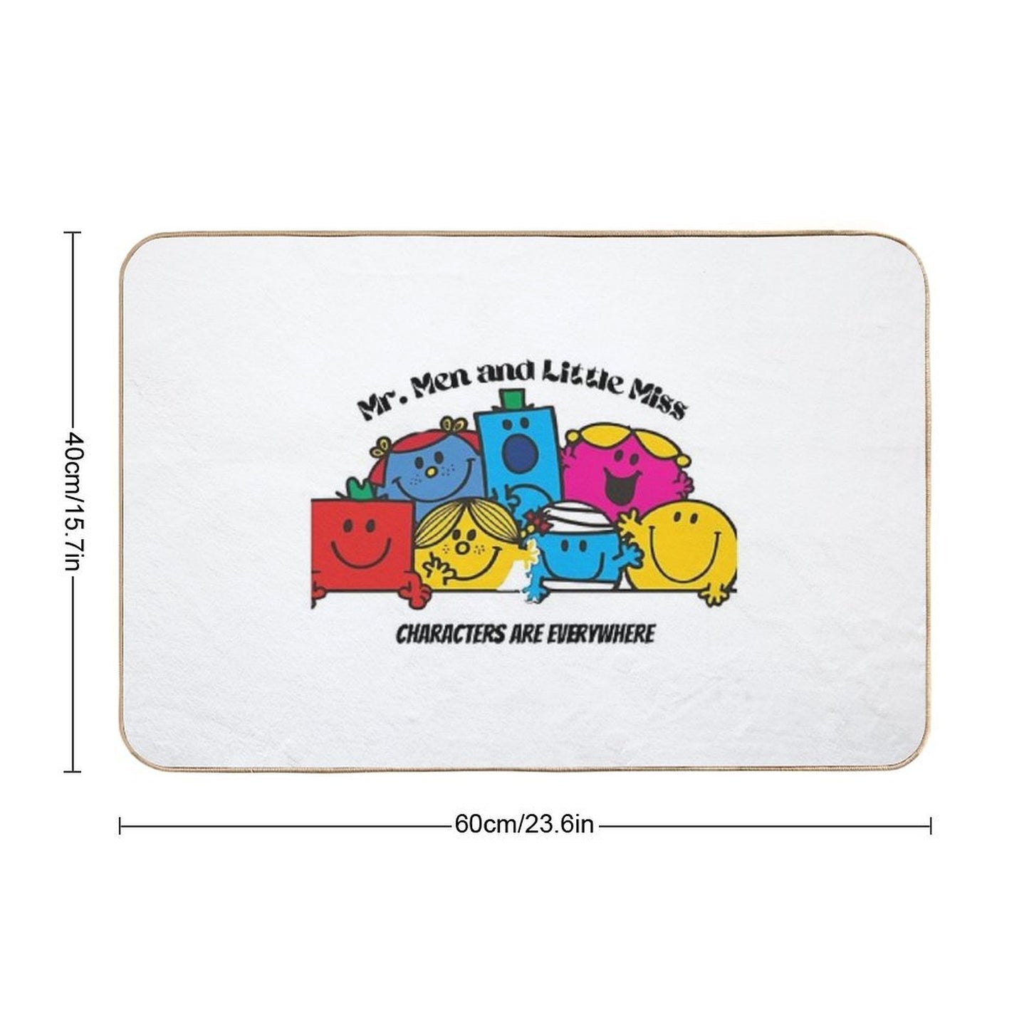 Mr. Men And Little Miss Are Everywhere Dirt-Trapping Bath Mat