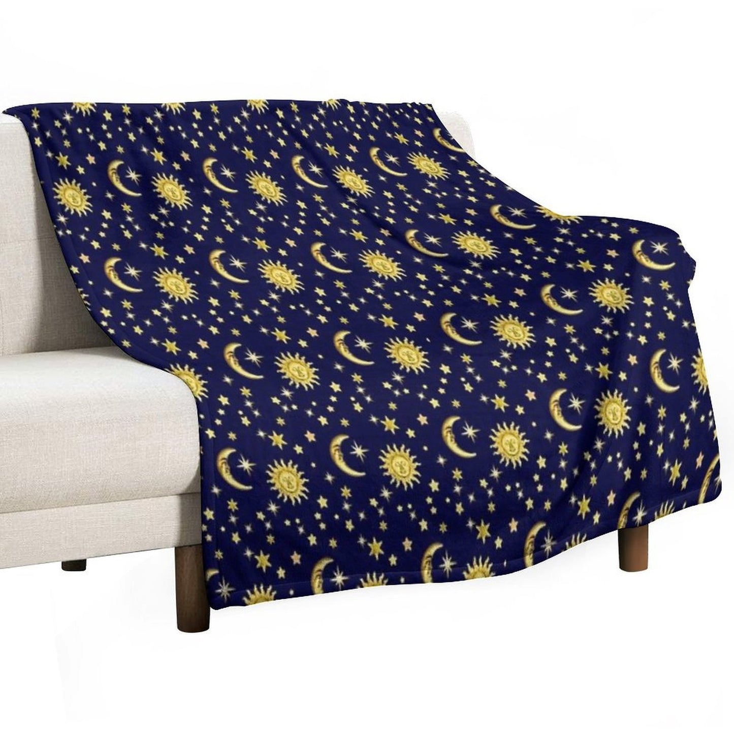 Sun, Moon & Stars Quick-dry Throw Blanket