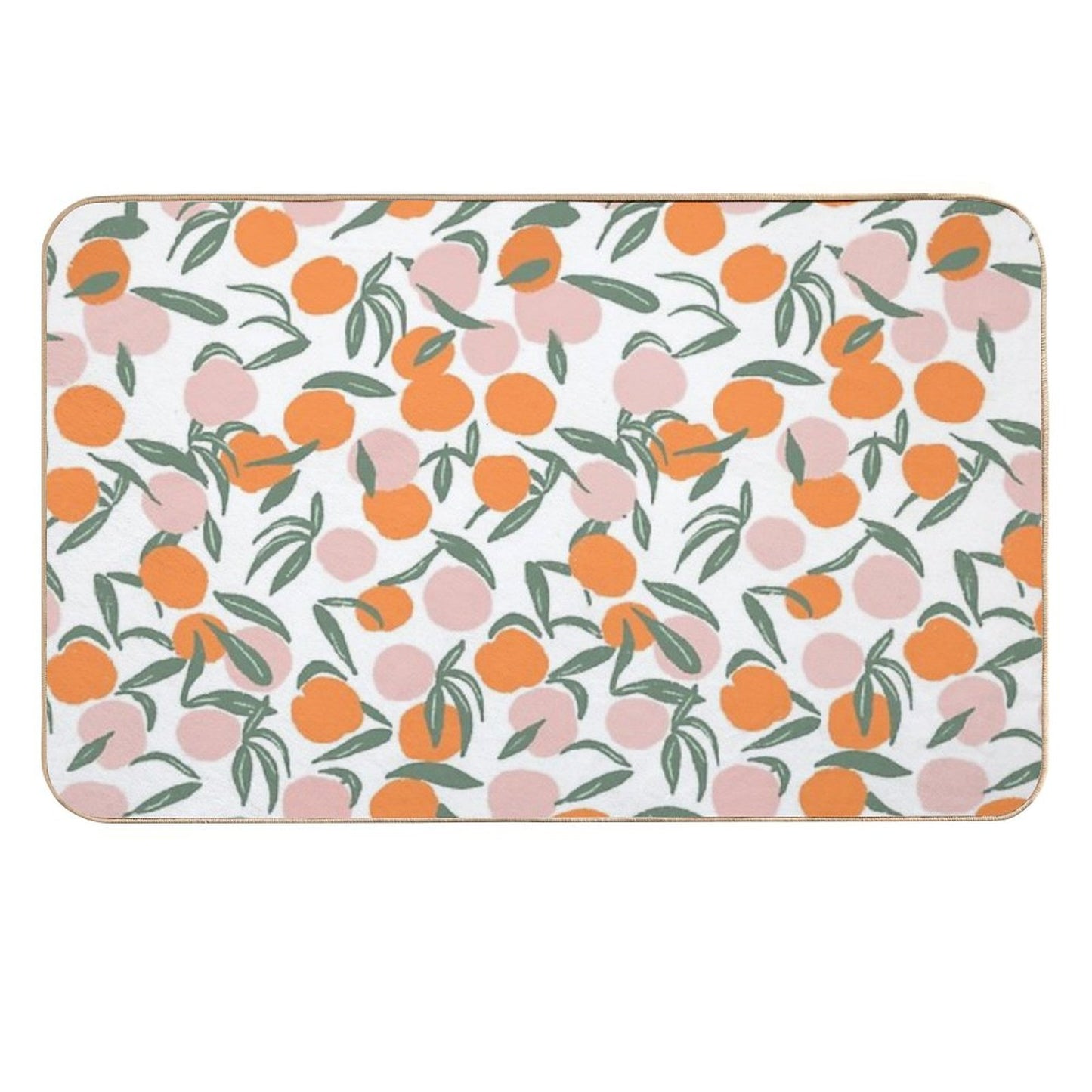 Peach Pattern Multi-Purpose Bath Mat
