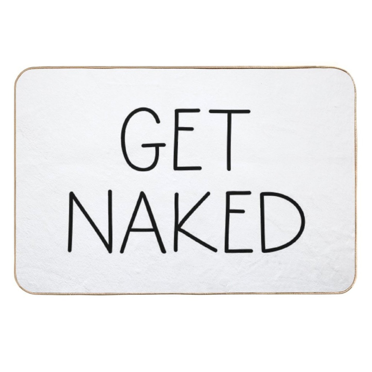 Get Naked White Slip-Resistant Bath Mat