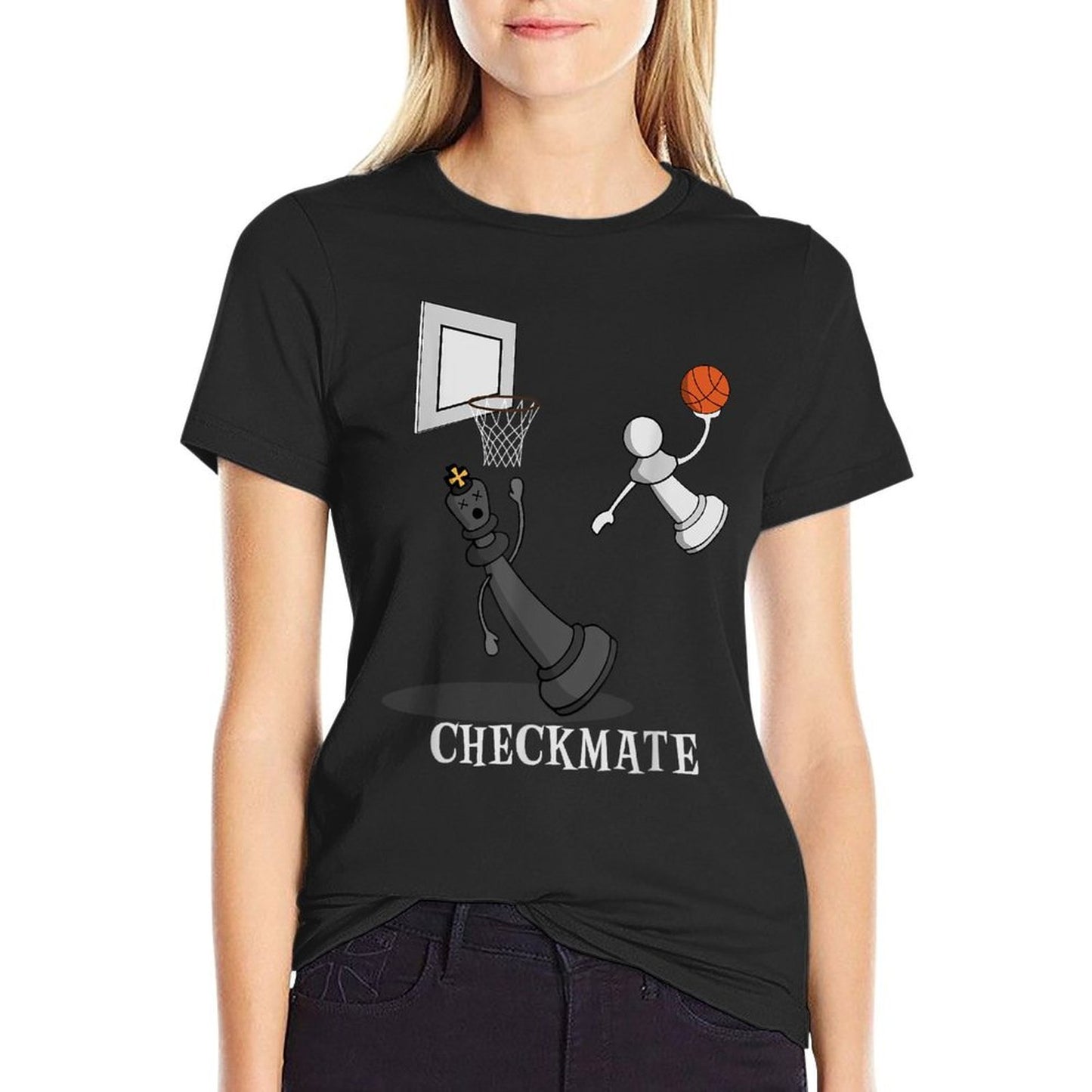 Funny Checkmate Chess Basketball Game Board King Pawn Piece  Vintage-inspired T-Shirt