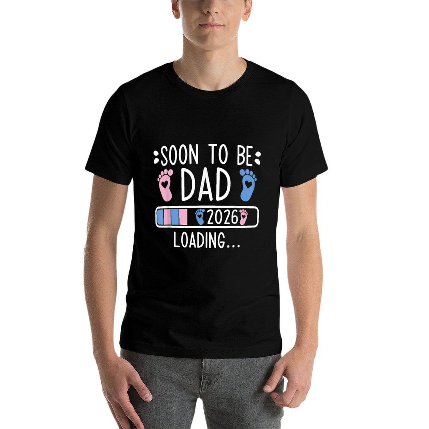 Soon to Be Dad 2026 Loading Pregnancy Announcement 2026  Lightweight T-Shirt